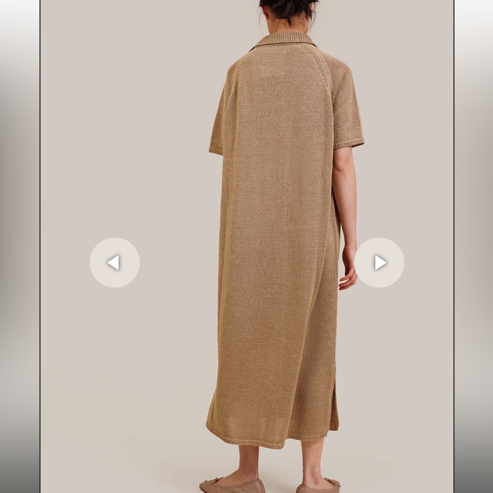 CORDERA Linen Dress in Toasted Brown - Picture 4 of 7